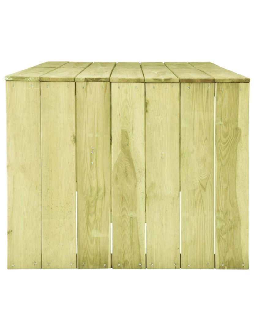 imagem de vidaXL Mesa de jardim 220x101,5x80 cm madeira de pinho impregnada4