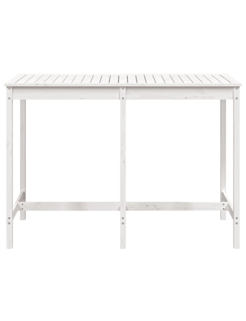 imagem de vidaXL Mesa de jardim 159,5x82,5x110 cm madeira de pinho maciça branco5