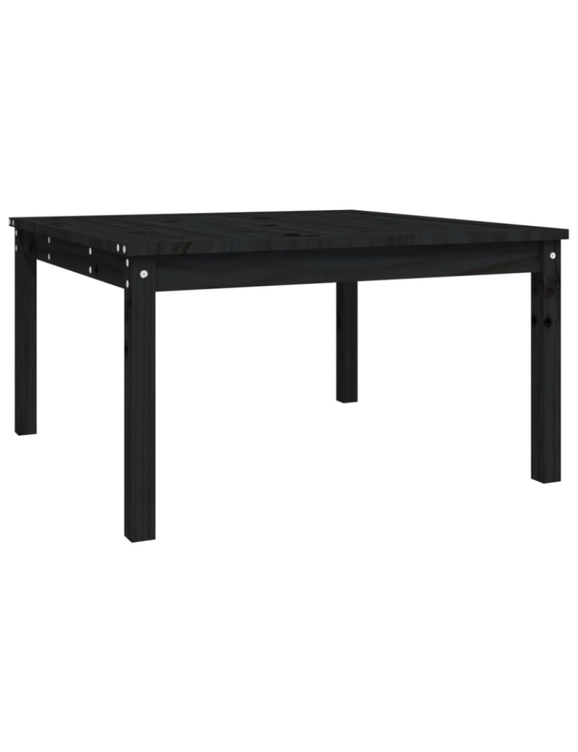 Vidaxl - vidaXL Mesa de jardim 82,5x82,5x45 cm madeira de pinho maciça preto