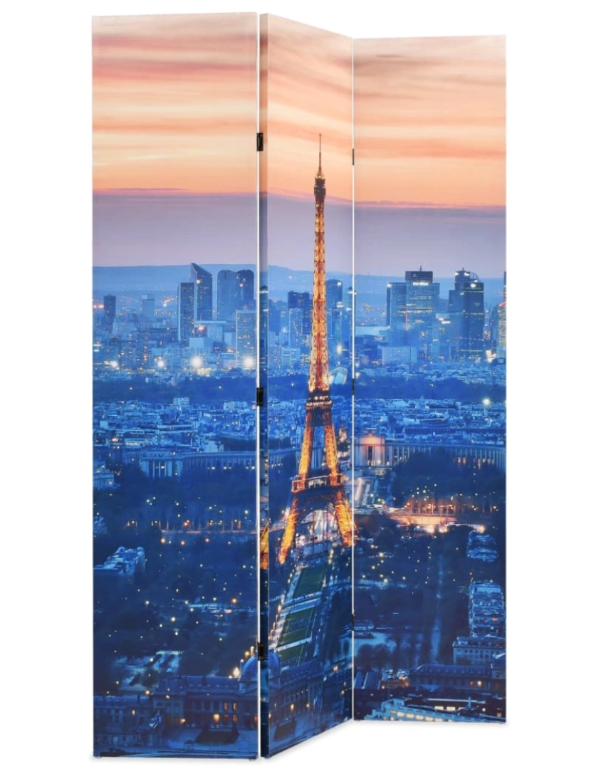 imagem de vidaXL Biombo dobrável Paris à noite 120x170 cm3