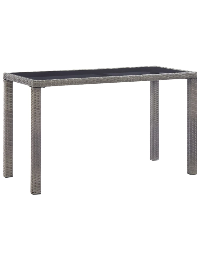 Vidaxl - vidaXL Mesa de jardim 123x60x74 cm vime PE antracite