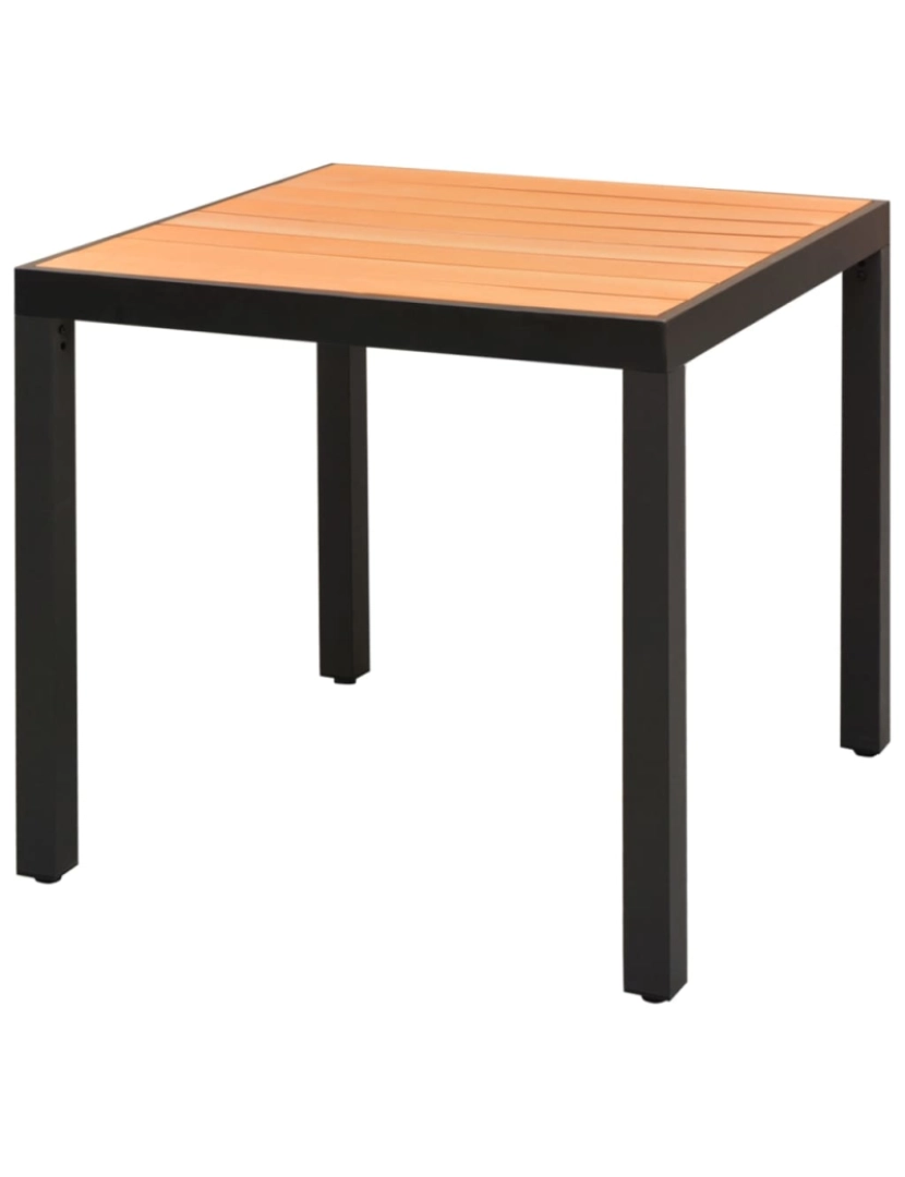 Vidaxl - vidaXL Mesa de jardim em alumínio e WPC 80x80x74 cm castanho