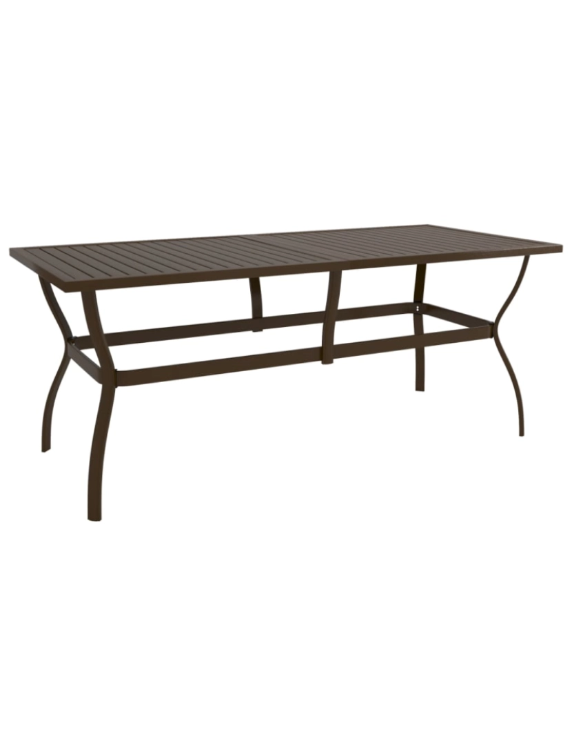 Vidaxl - vidaXL Mesa de jardim 190x80x72 cm aço castanho