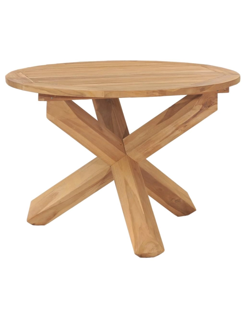 Vidaxl - vidaXL Mesa de jantar para jardim Ø110x75 cm madeira de teca maciça