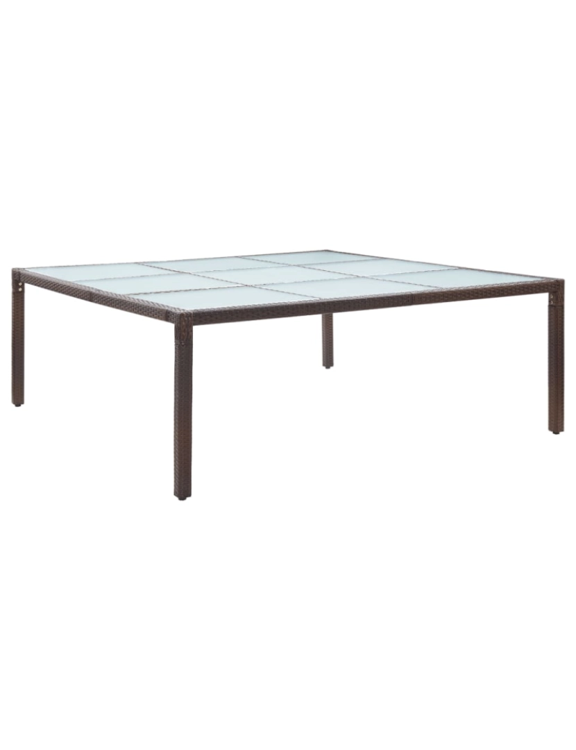 Vidaxl - vidaXL Mesa de jantar para jardim 200x200x74 cm vime PE castanho