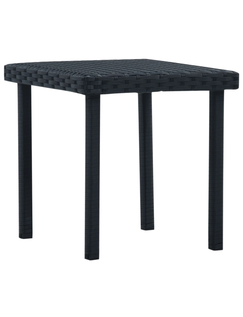 imagem de vidaXL Mesa de centro para jardim 40x40x40 cm vime PE preto1