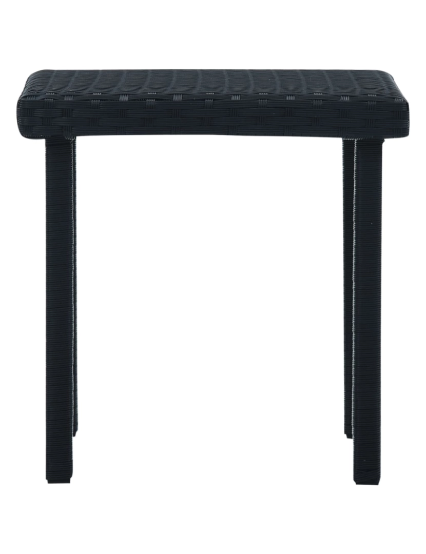 imagem de vidaXL Mesa de centro para jardim 40x40x40 cm vime PE preto3