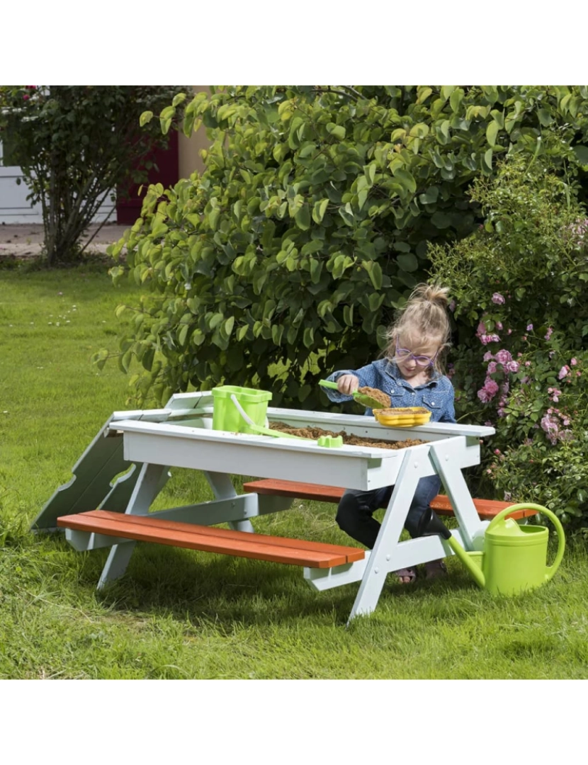 imagem de TRIGANO Mesa de piquenique infantil Picsand 100x97x57 cm J-JOU0543