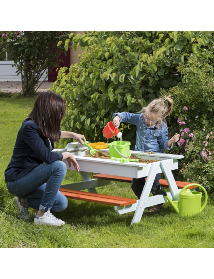 imagem de TRIGANO Mesa de piquenique infantil Picsand 100x97x57 cm J-JOU0544