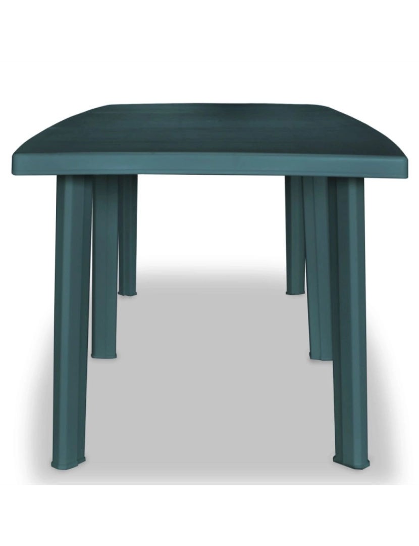 imagem de vidaXL Mesa de jardim 210x96x72 cm plástico verde3