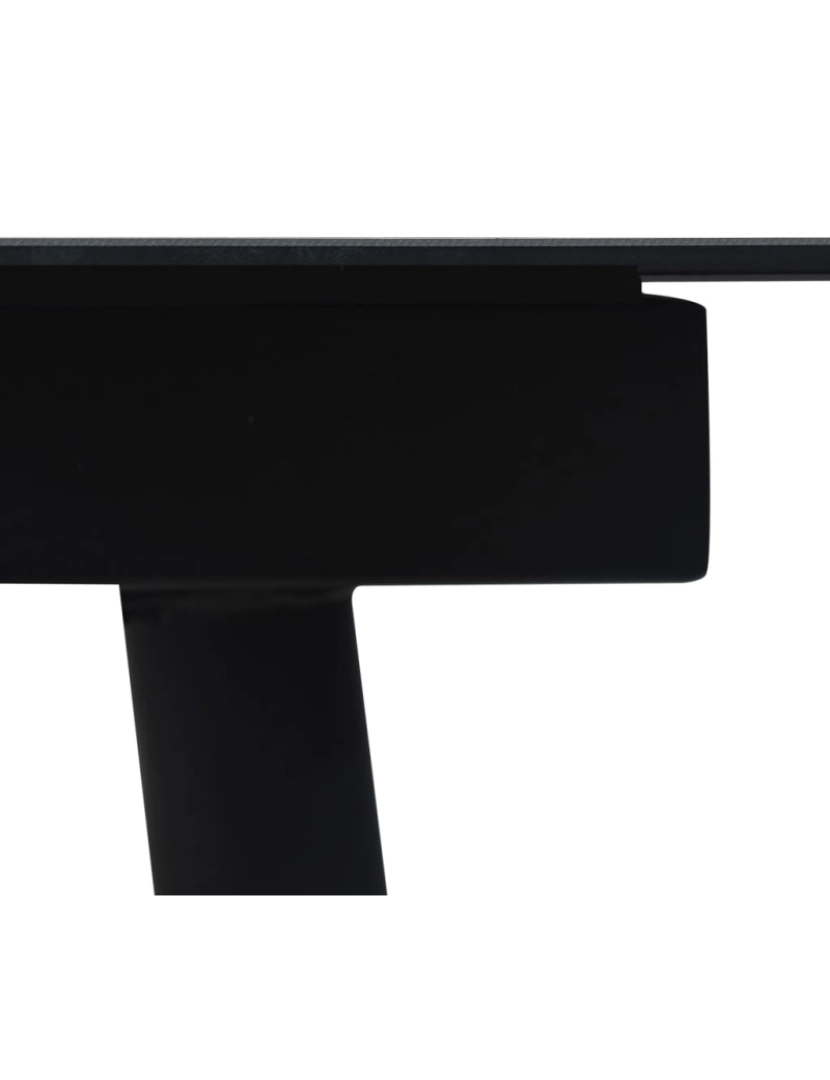 imagem de vidaXL Mesa de jantar para jardim 190x90x74 cm aço e vidro preto4