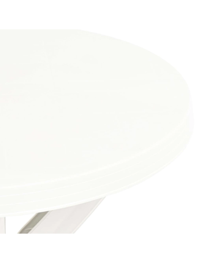 imagem de vidaXL Mesa de bistrô Ø70 cm plástico branco5