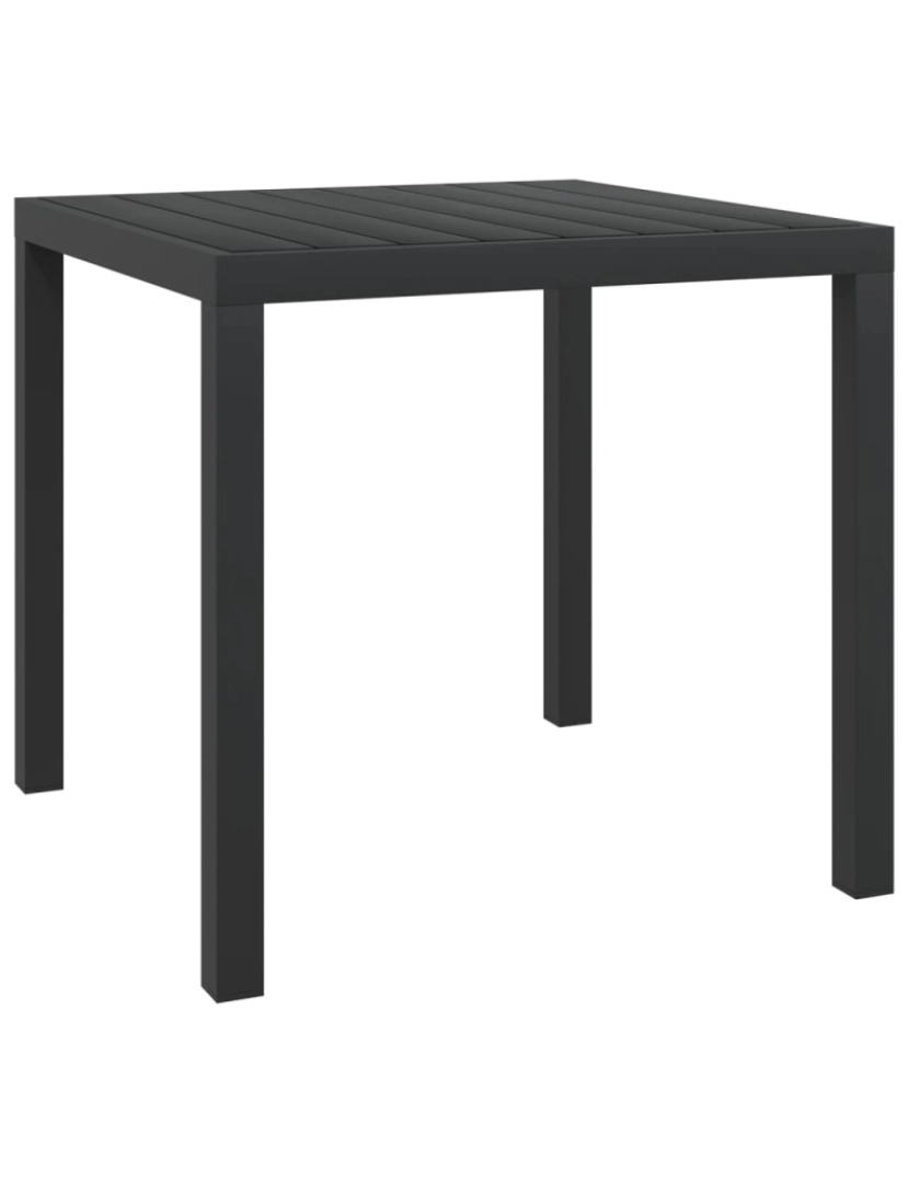 Vidaxl - vidaXL Mesa de jardim em alumínio e WPC 80x80x74 cm preto