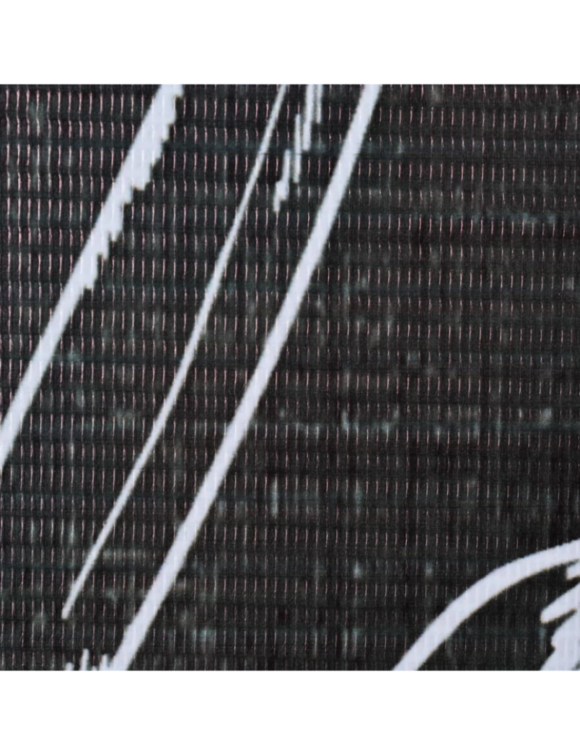 imagem de vidaXL Biombo dobrável com estampa de penas 200x170 cm preto e branco5