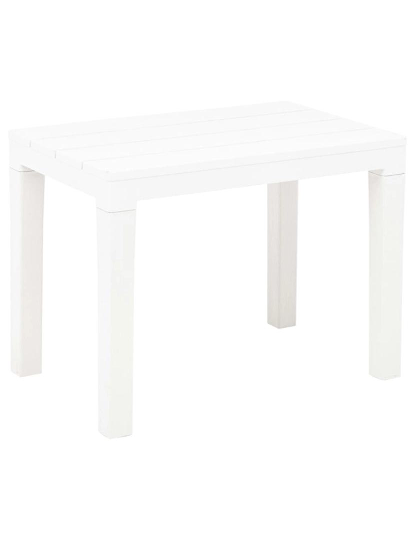 imagem de vidaXL Bancos de jardim 2 pcs plástico branco3