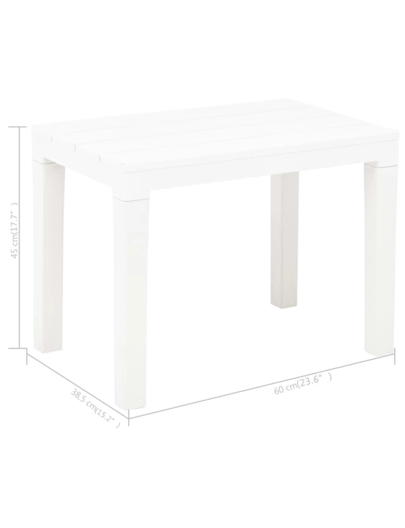 imagem de vidaXL Bancos de jardim 2 pcs plástico branco7