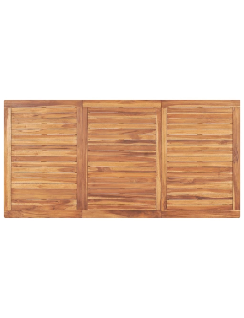 imagem de vidaXL Mesa de jantar para jardim 180x90x77 cm madeira teca maciça5