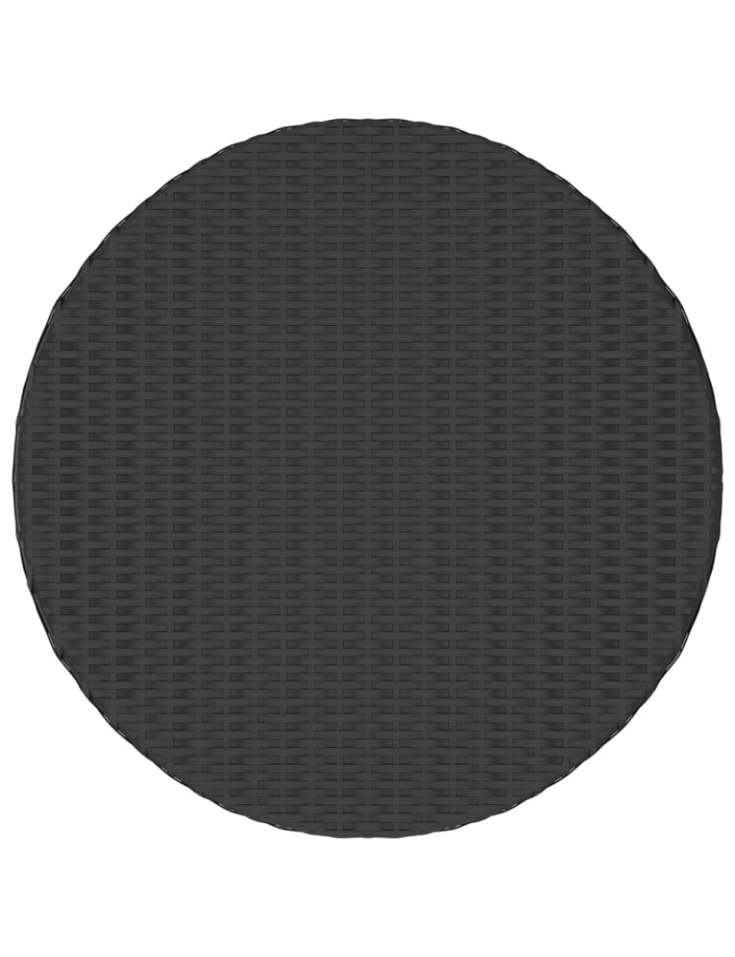 imagem de vidaXL Mesa de jardim 70x70x73 cm vime PE preto4