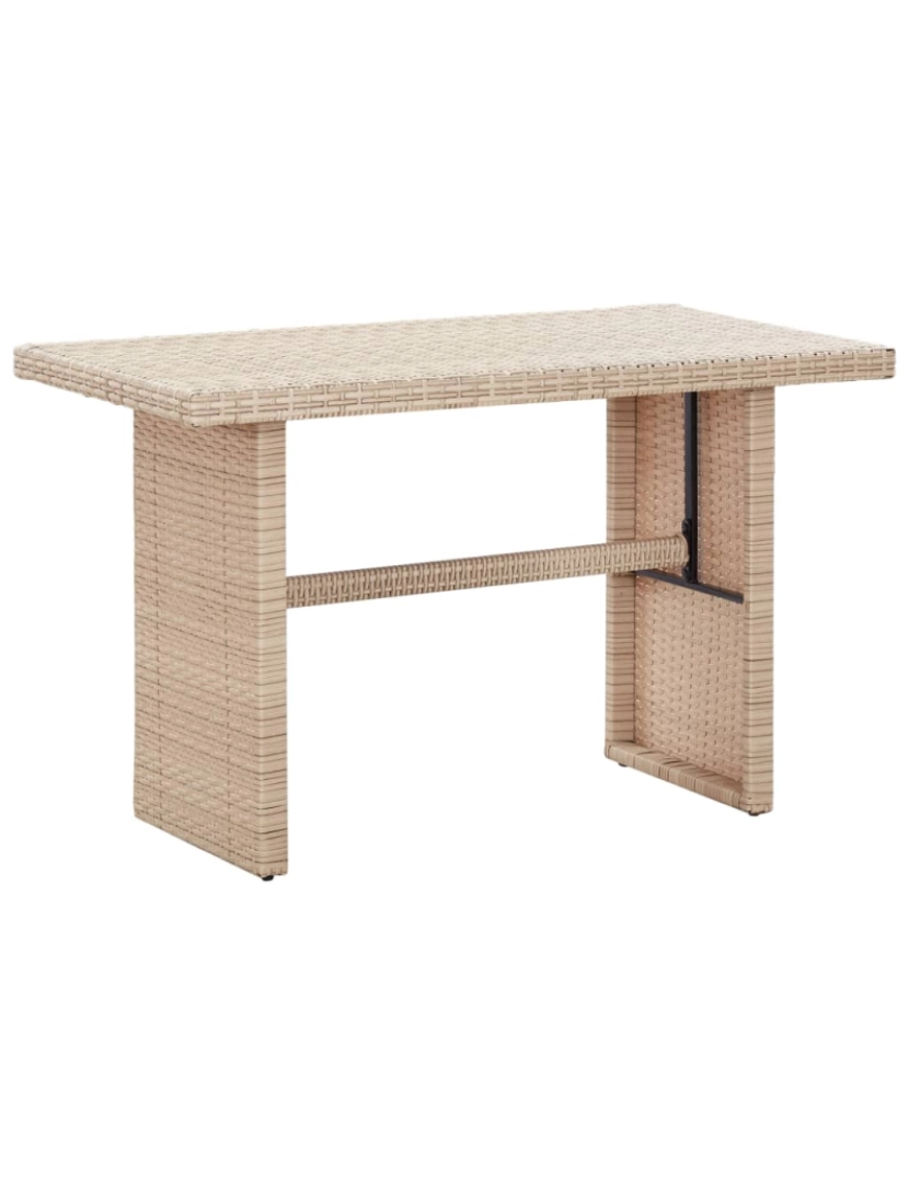 Vidaxl - vidaXL Mesa de jardim 110x60x67 cm vime PE bege