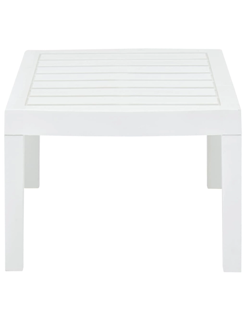 imagem de vidaXL Mesa de jardim 78x55x38 cm plástico branco4