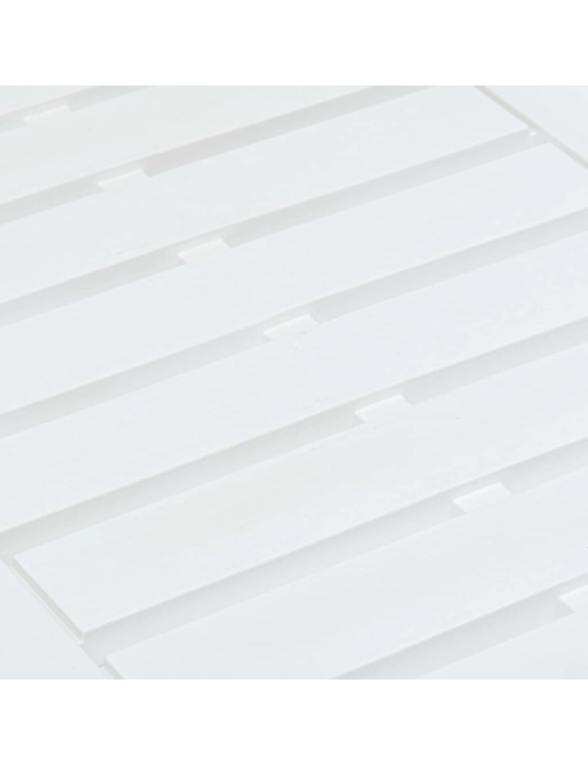 imagem de vidaXL Mesa de jardim 78x55x38 cm plástico branco5