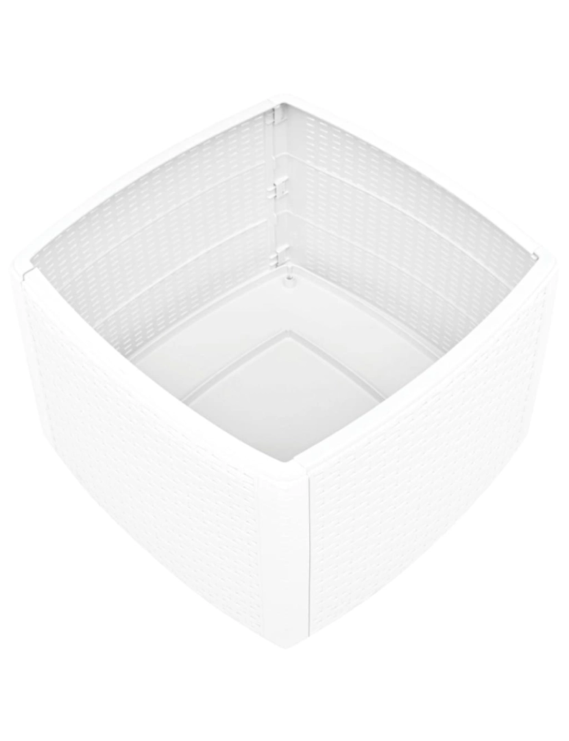 imagem de vidaXL Mesa de apoio 54x54x36,5 cm plástico branco5