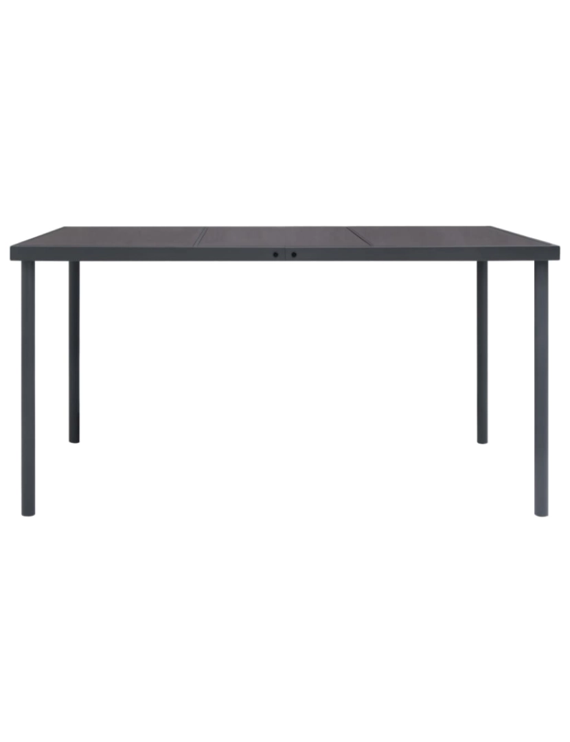 imagem de vidaXL Mesa de jantar para jardim 150x90x74 cm aço antracite3