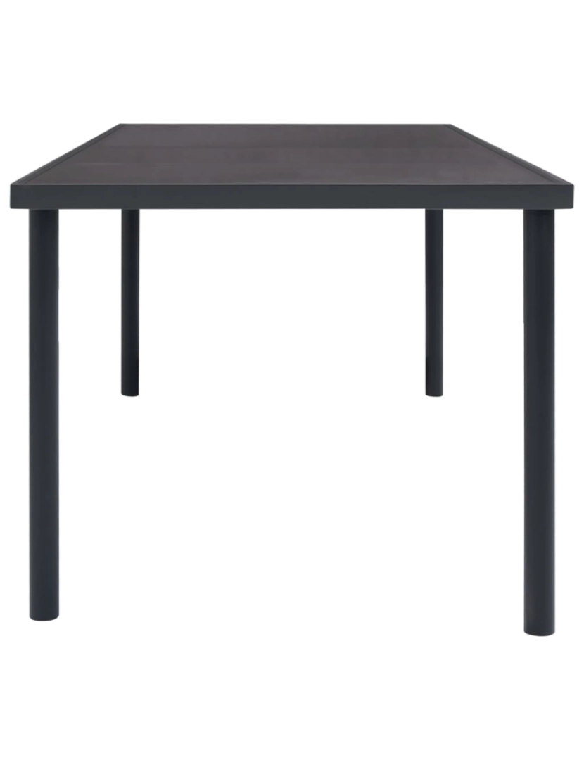 imagem de vidaXL Mesa de jantar para jardim 150x90x74 cm aço antracite4