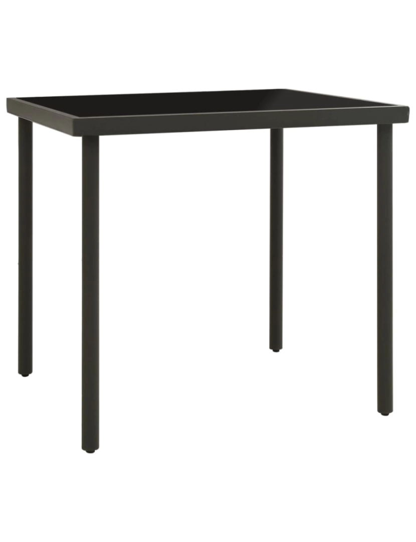 Vidaxl - vidaXL Mesa de jantar para exterior 80x80x72 cm vidro e aço antracite