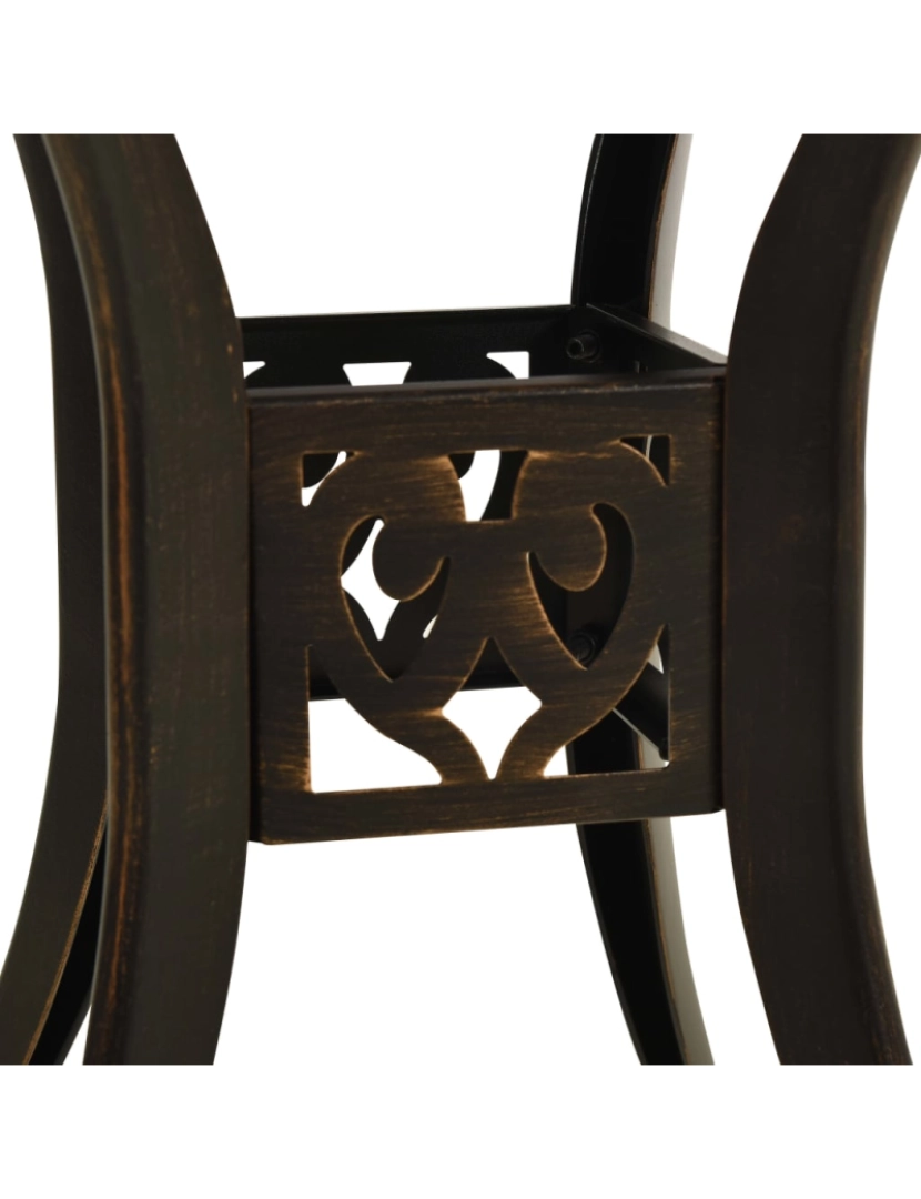 imagem de vidaXL Mesa de jardim 78x78x72 cm alumínio fundido bronze5