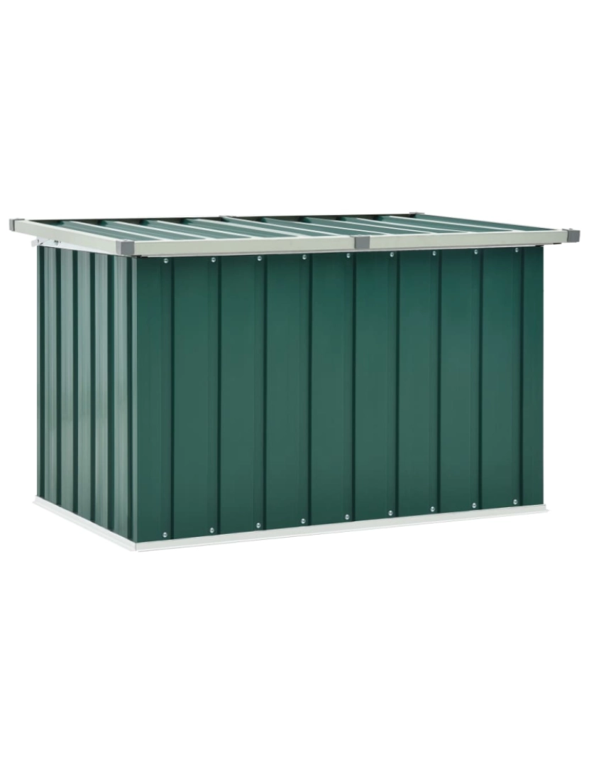 imagem de vidaXL Caixa de arrumação para jardim 109x67x65 cm verde2