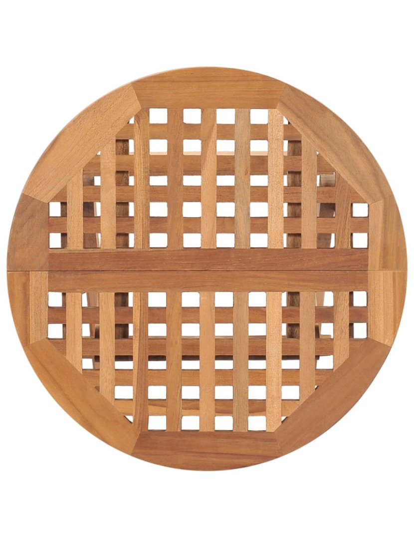 imagem de vidaXL Mesa de jardim dobrável 50x50x50 cm madeira de teca maciça5