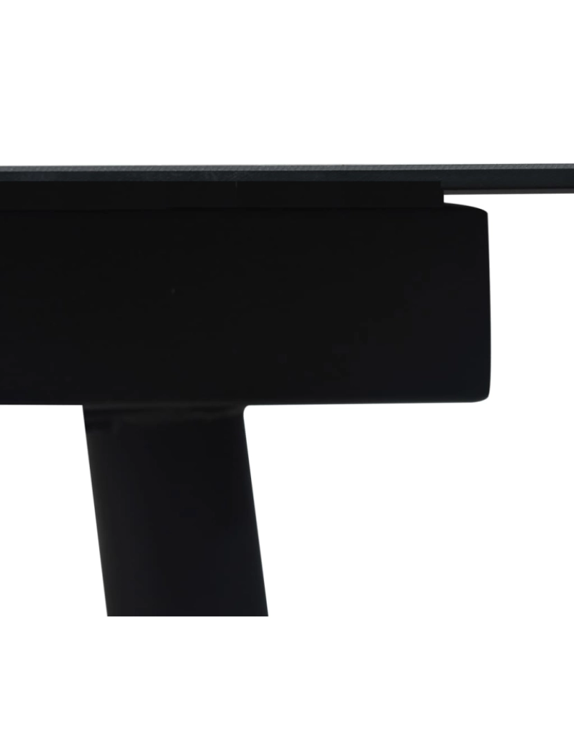 imagem de vidaXL Mesa de jantar para jardim 150x80x74 cm aço e vidro preto4