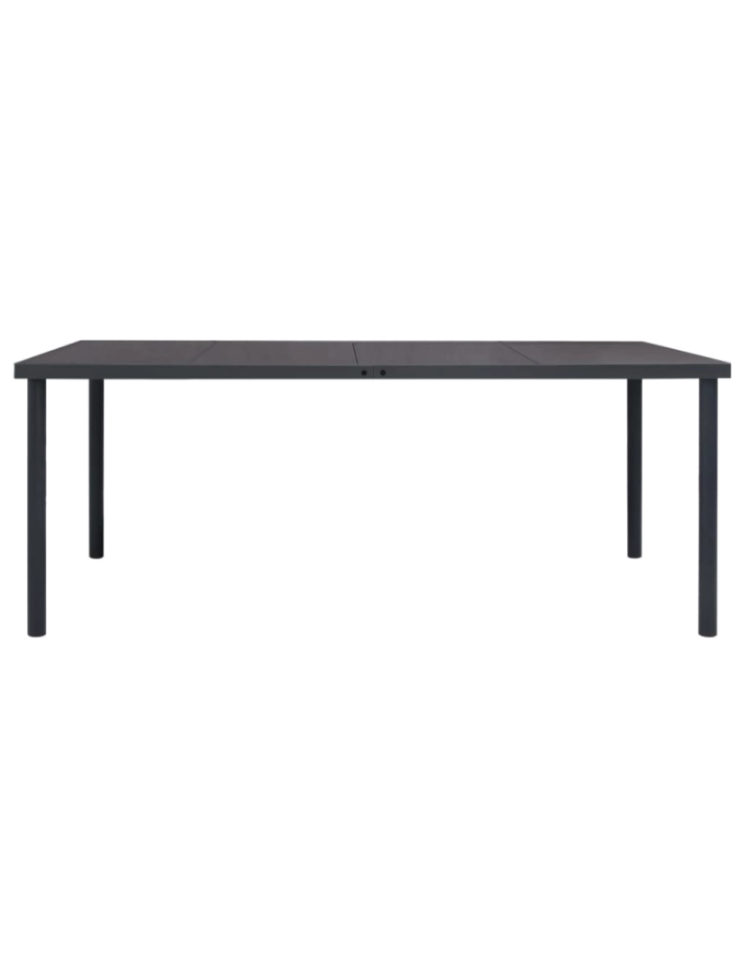 imagem de vidaXL Mesa de jantar para jardim 190x90x74 cm aço antracite3