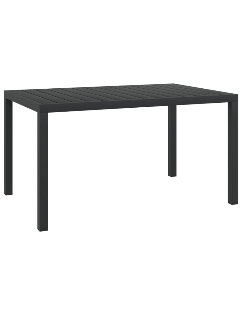 Vidaxl - vidaXL Mesa de jardim em alumínio e WPC 150x90x74 cm preto