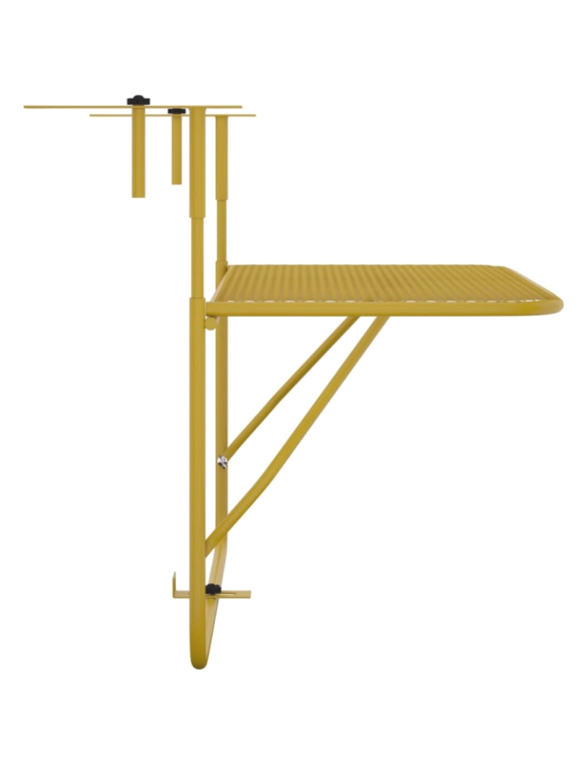 imagem de vidaXL Mesa para varanda 60x40 cm aço dourado5