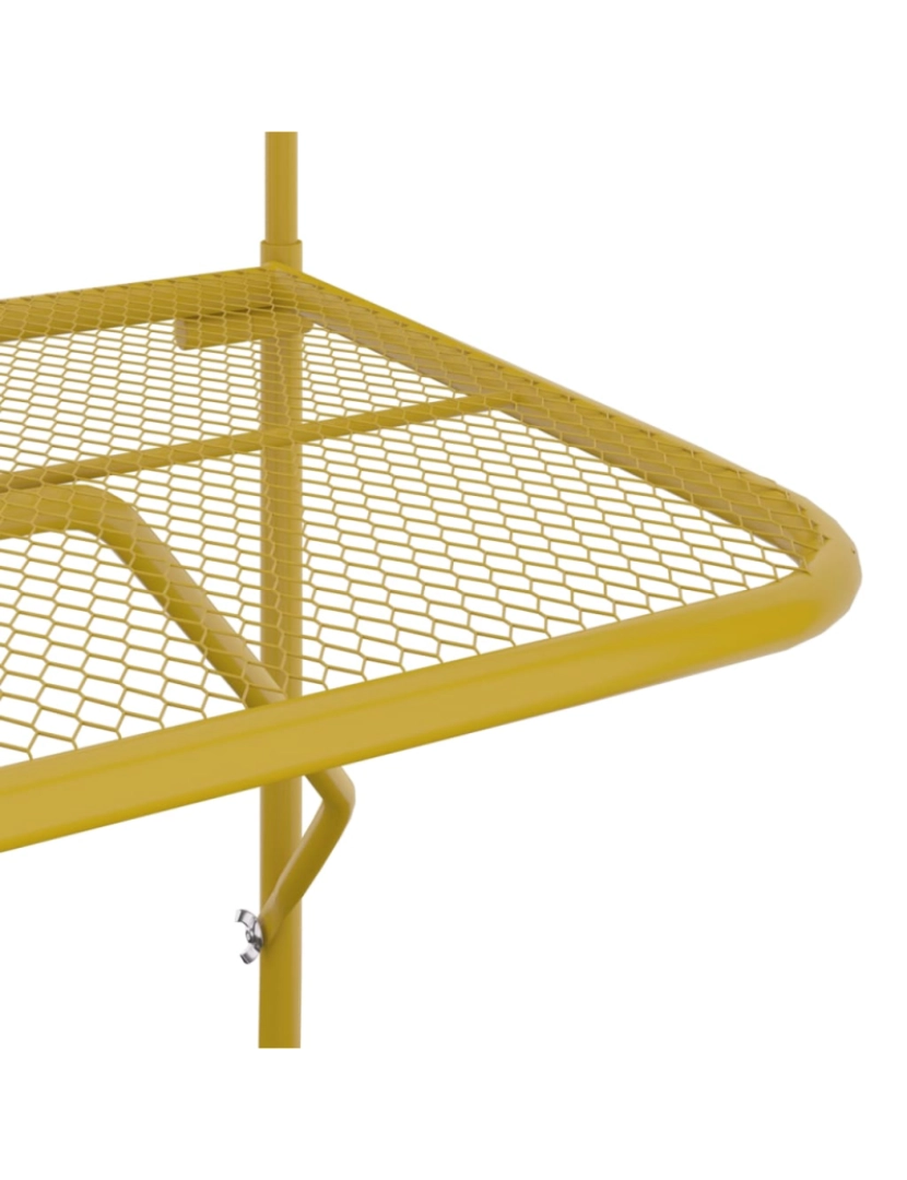 imagem de vidaXL Mesa para varanda 60x40 cm aço dourado7