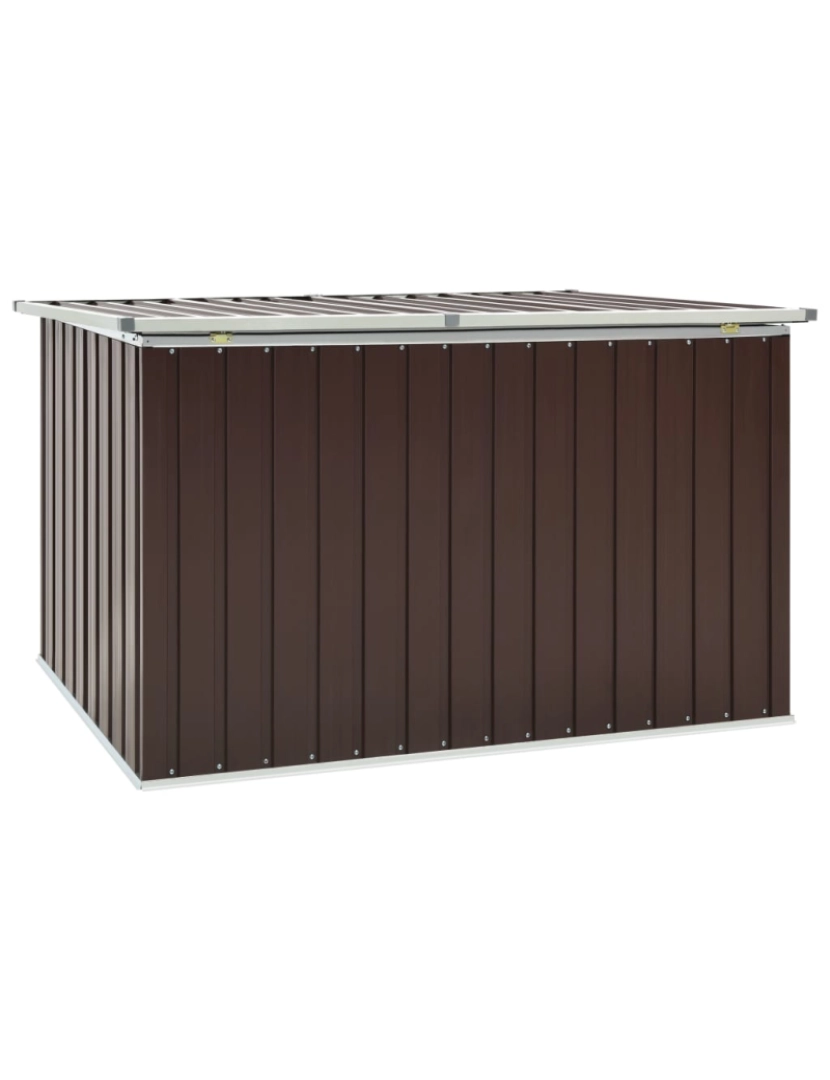 imagem de vidaXL Caixa de arrumação para jardim 171x99x93 cm castanho4