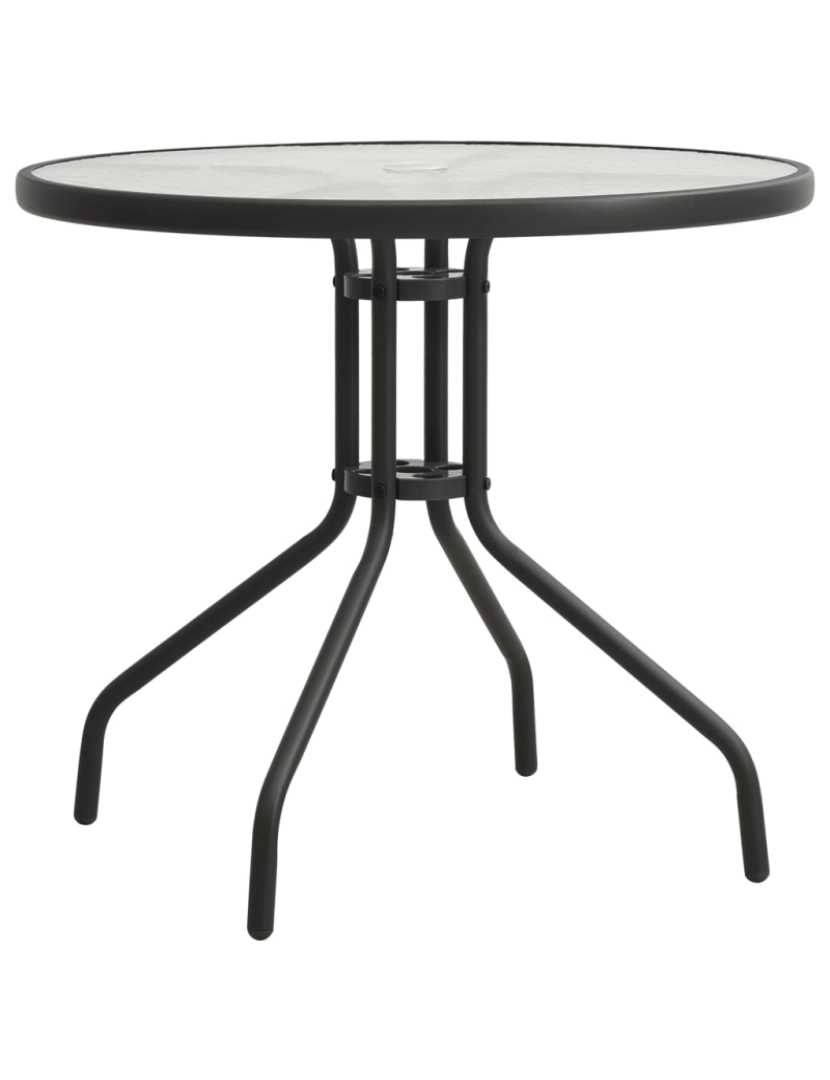 imagem de vidaXL Mesa de bistrô Ø80x71 cm aço antracite2