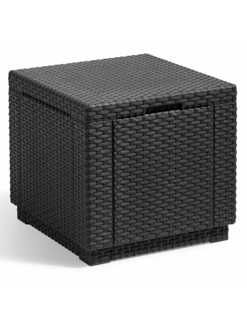 Keter - Keter Pufe de arrumação em forma de cubo grafite 213816