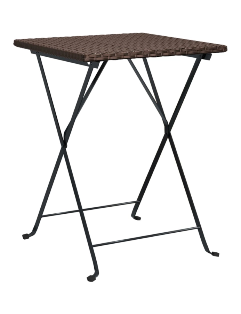 Vidaxl - vidaXL Mesa de bistrô dobrável 55x54x71 cm vime PE castanho