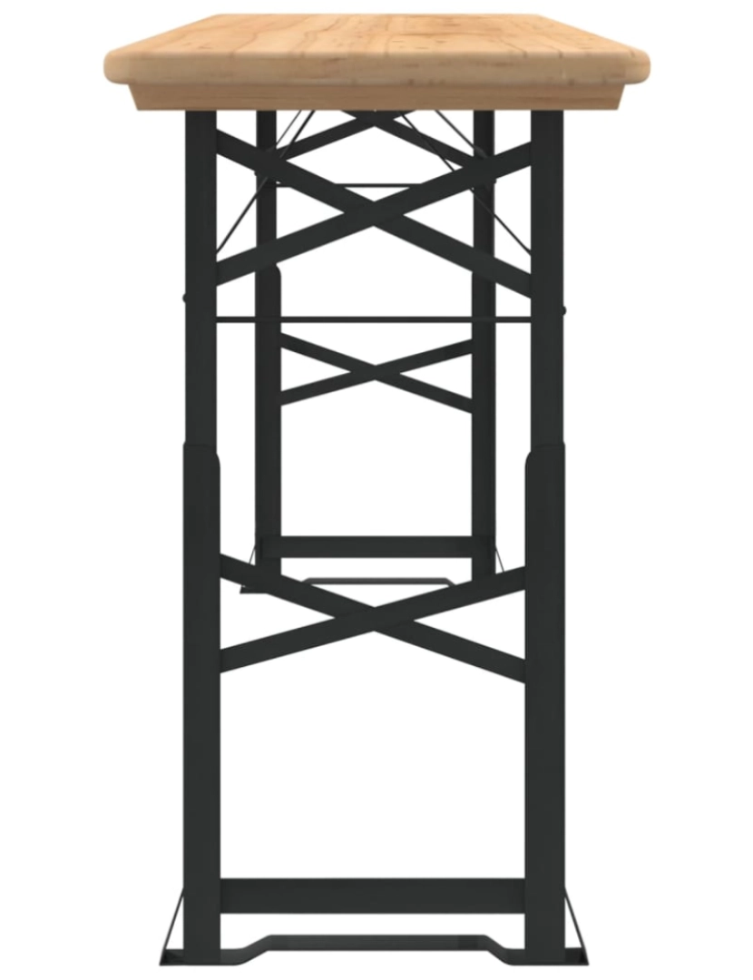 imagem de vidaXL Mesa de cerveja dobrável 170x50x75/105 cm madeira abeto maciça5