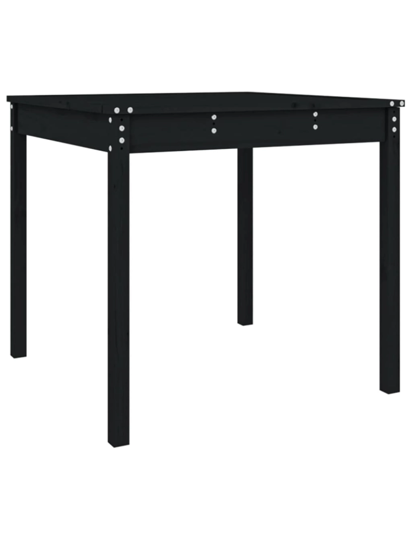 Vidaxl - vidaXL Mesa de jardim 82,5x82,5x76 cm madeira de pinho maciça preto