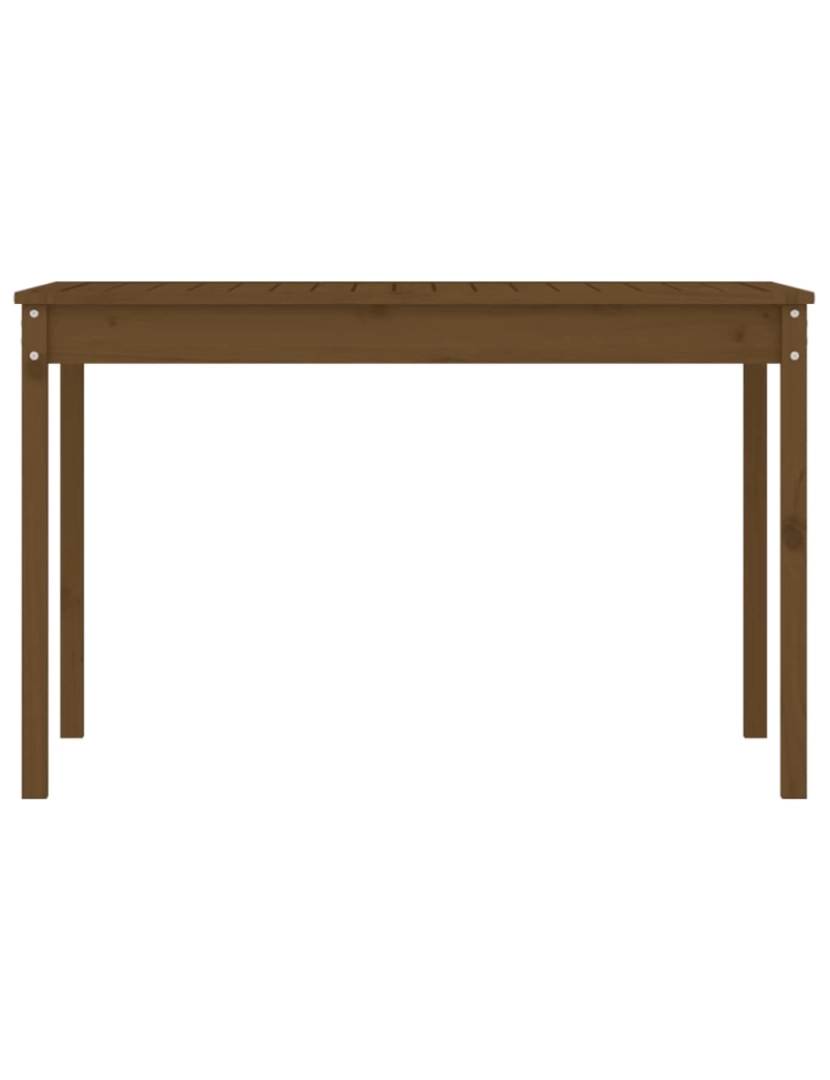 imagem de vidaXL Mesa de jardim 121x82,5x76 cm pinho maciço castanho-mel6