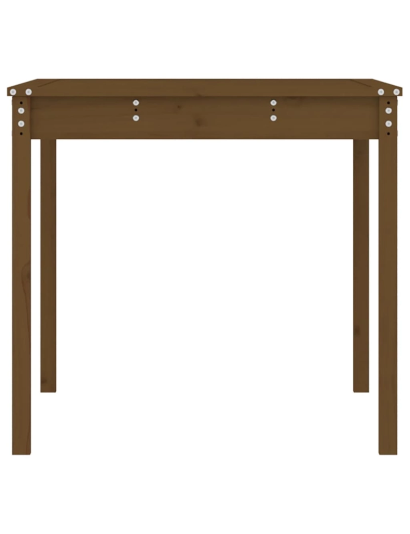 imagem de vidaXL Mesa de jardim 121x82,5x76 cm pinho maciço castanho-mel7