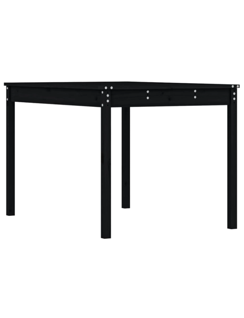 Vidaxl - vidaXL Mesa de jardim 121x82,5x76 cm madeira de pinho maciça preto