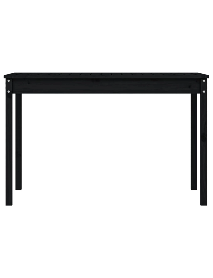 imagem de vidaXL Mesa de jardim 121x82,5x76 cm madeira de pinho maciça preto6