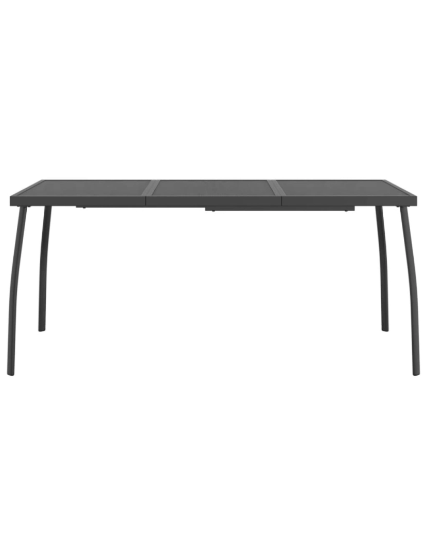 imagem de vidaXL Mesa de jardim 165x80x72 cm malha de aço antracite4