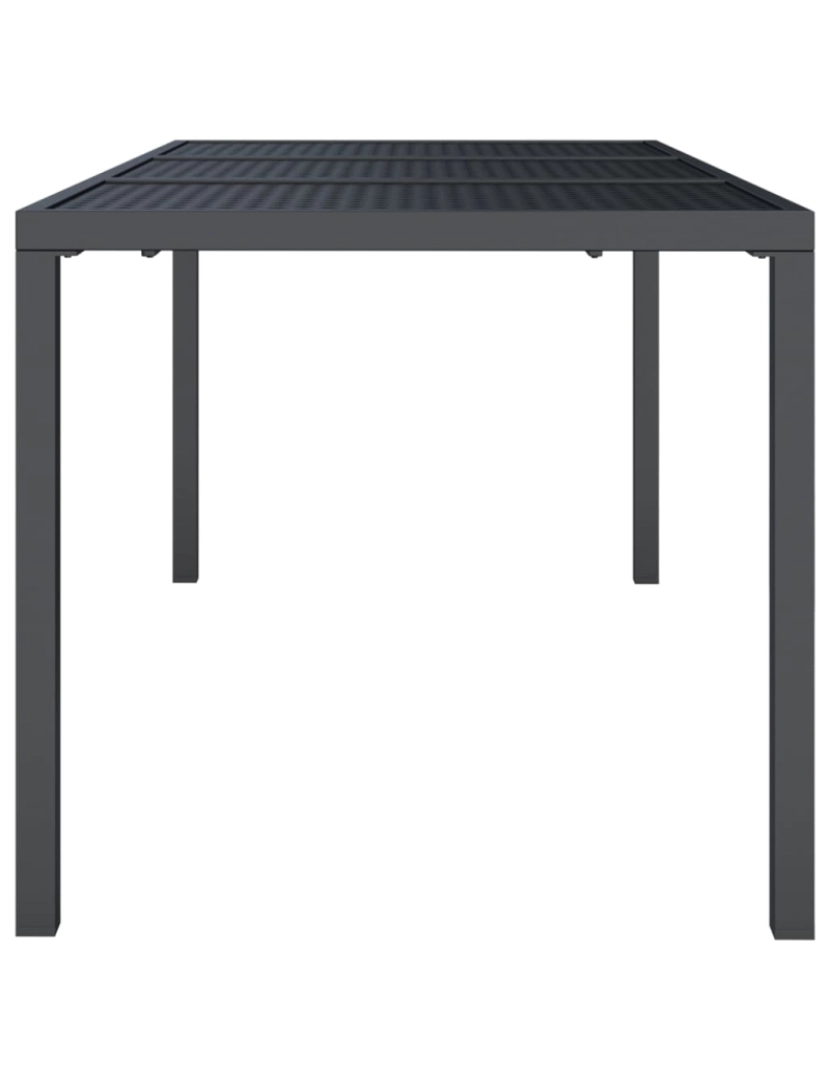 imagem de vidaXL Mesa de jardim 165x80x72 cm aço antracite5