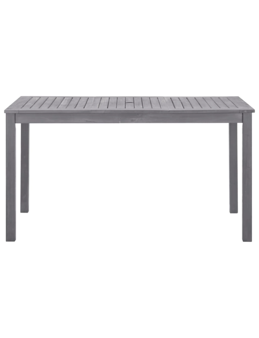 imagem de vidaXL Mesa de jardim 140x80x74 cm acácia maciça cinzento lavado3